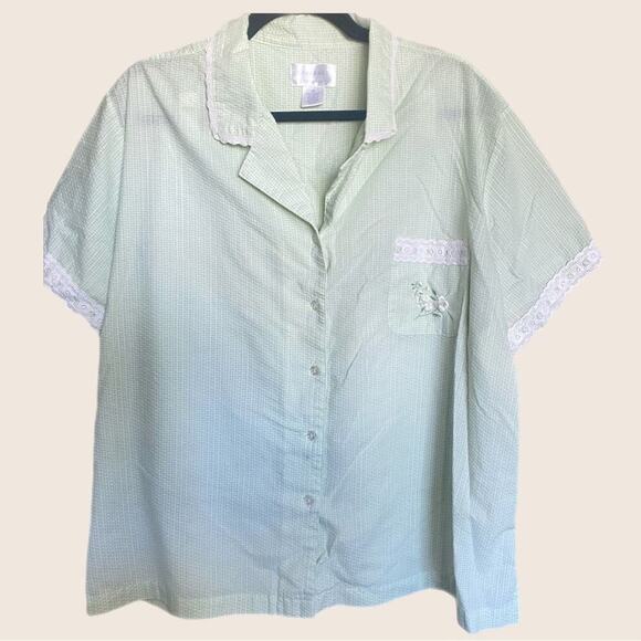 Cabernet Sleepwear button up shirt size XL - Picture 1 of 4